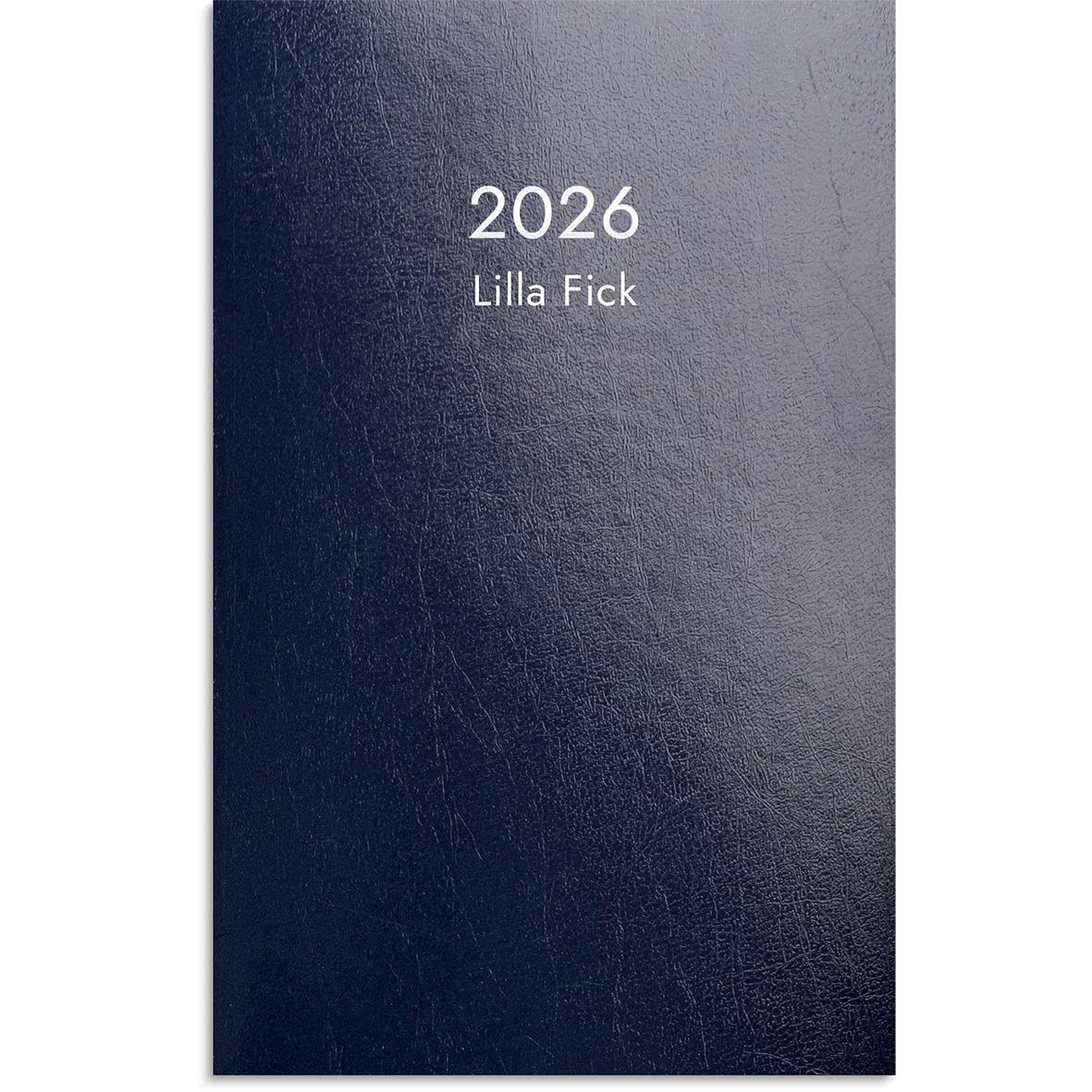 Blå Almanacka 2026 Lilla Fick med kartongomslag
