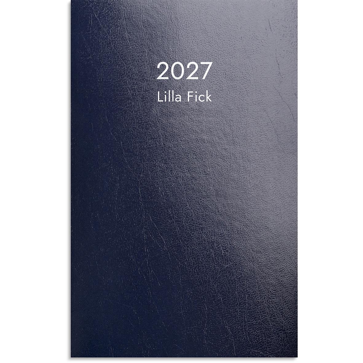 Blå Almanacka 2026 Lilla Fick med kartongomslag