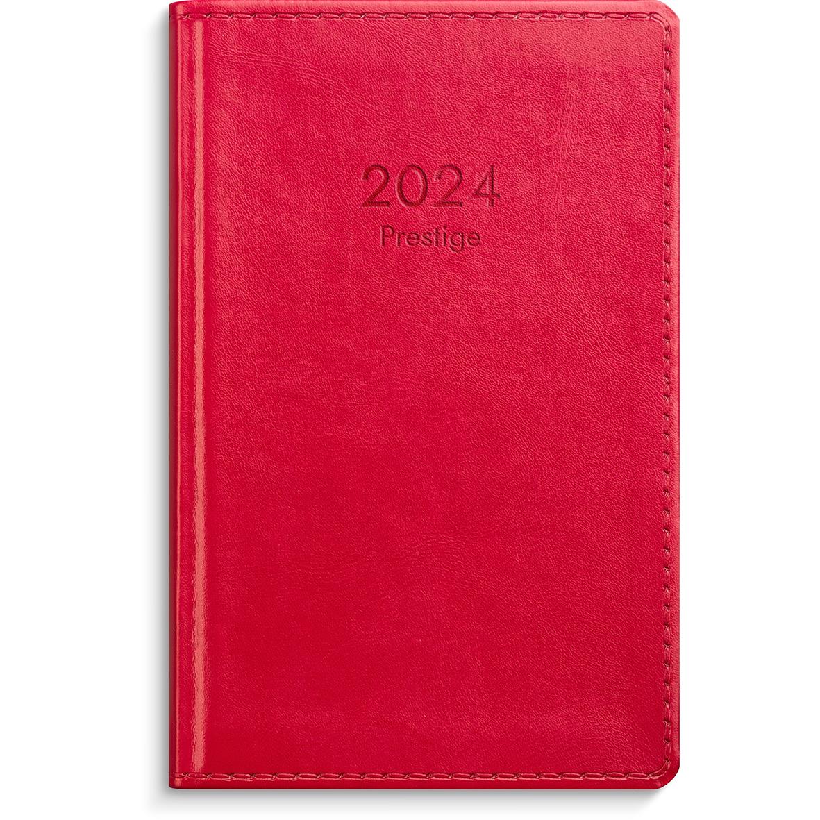 Almanacka Burde 3345 Prestige Konstläder Inbunden 2024 Röd