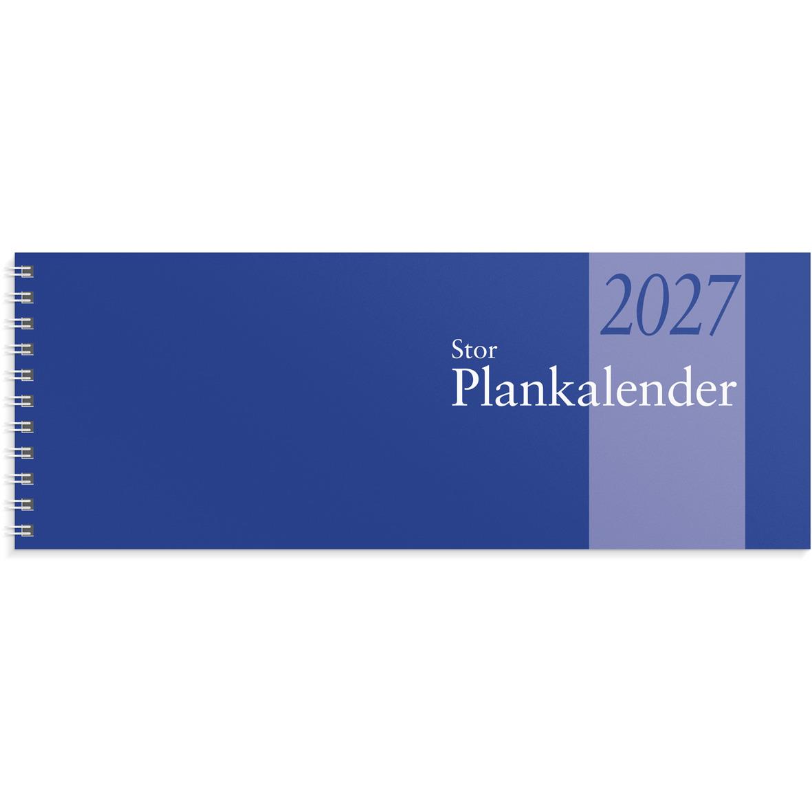 Stor spiralplankalender för 2026 med plats för anteckningar