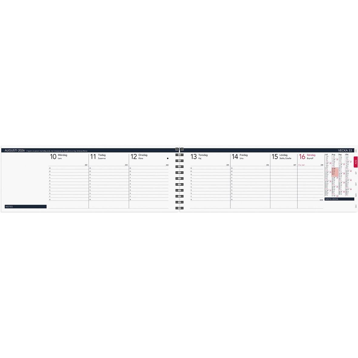Almanacka Burde 1352 Stor Plankalender Elegant 2026 16030166_2
