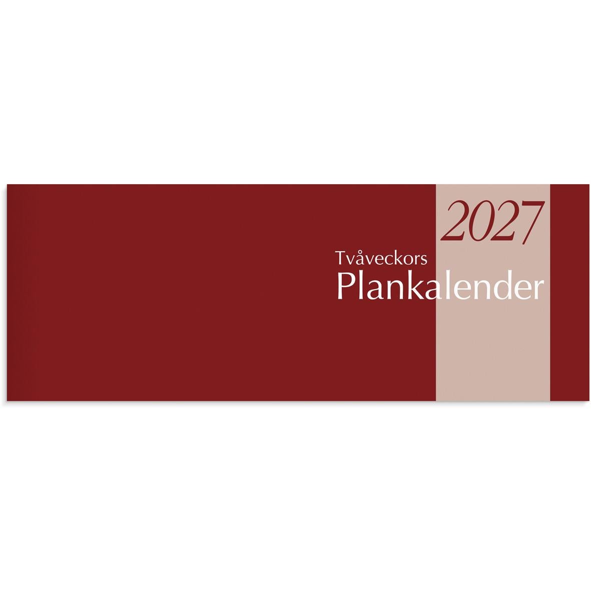 Tvåveckors plankanlaga för 2026 med tvåveckorsöversikt och kalender