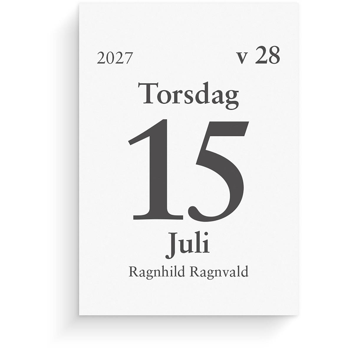 Almanacka Burde 5221 Dagblock 2026 med datum 15 maj, fredag, författare Sofia Sonja, 75x107mm