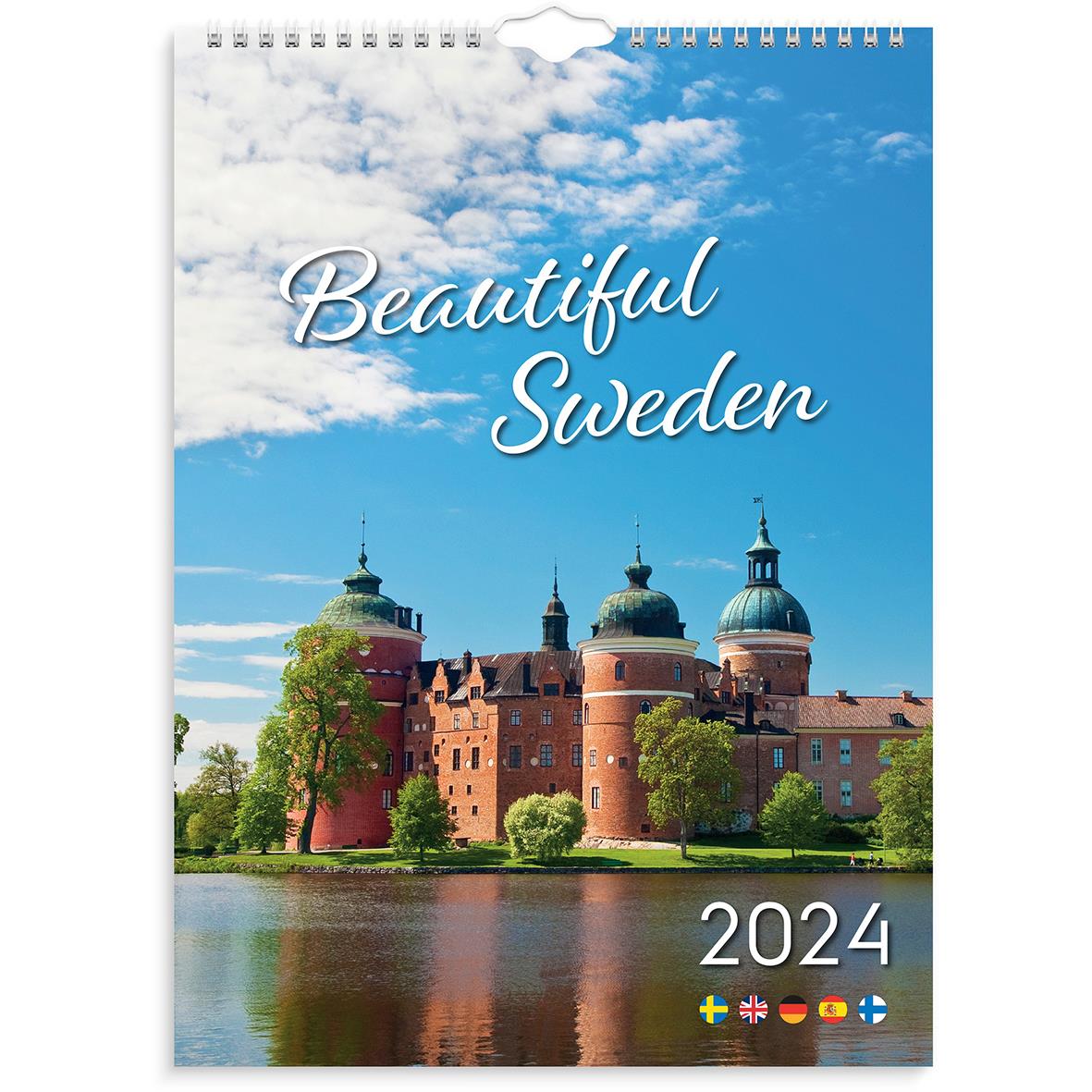 Väggkalender Burde 1725 Beautiful Sweden 2024