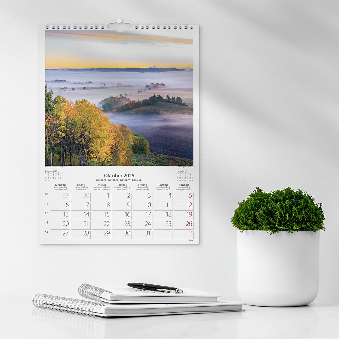 Väggkalender Burde 1725 Beautiful Sweden 2026 16030220_3