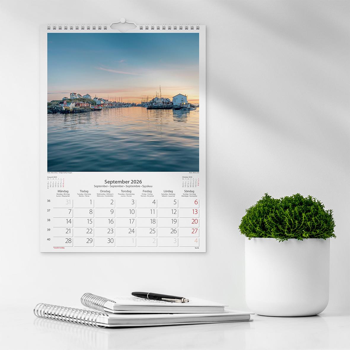 Väggkalender Burde 1725 Beautiful Sweden 2026 16030220_4
