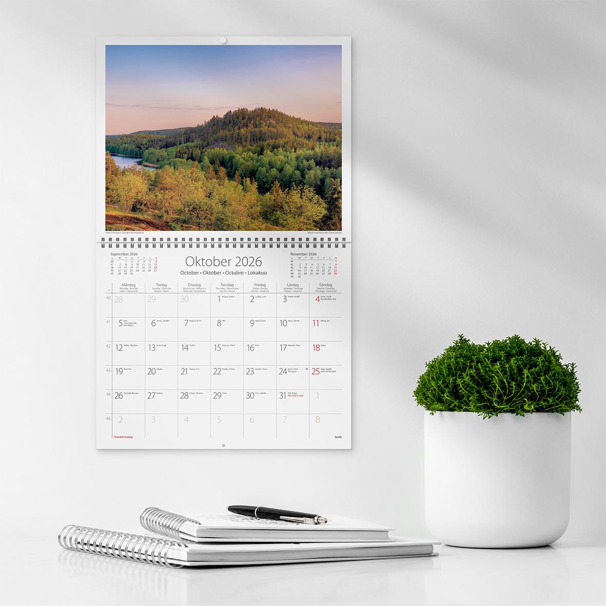 Väggkalender Burde 1730 Sweden med kuvert 2026 16030221_4