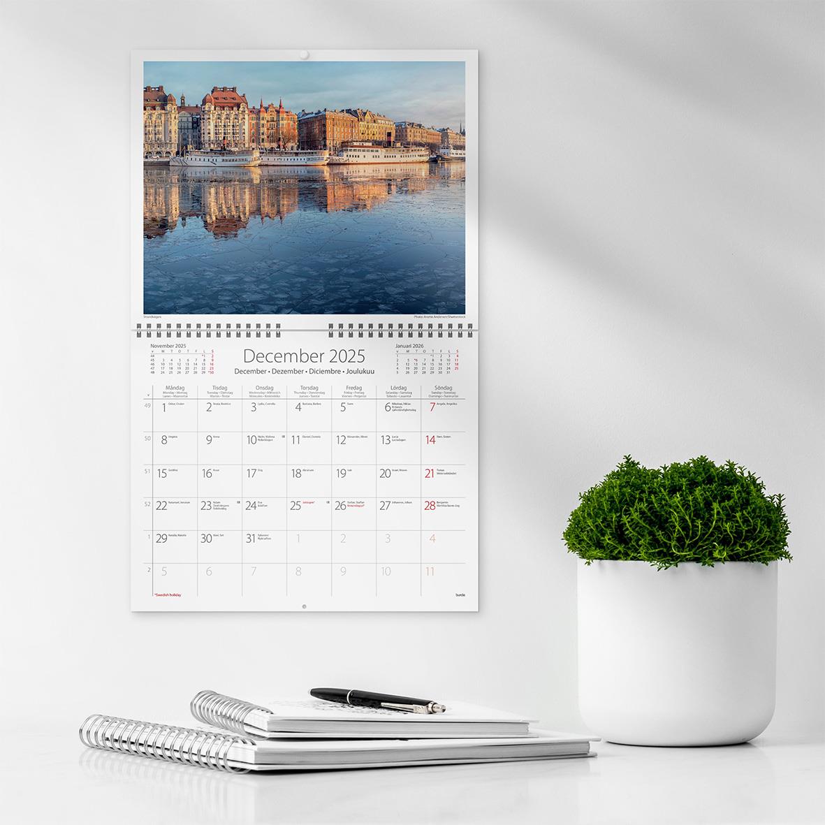 Väggkalender Burde 1729 Stockholm 2026 16030223_3