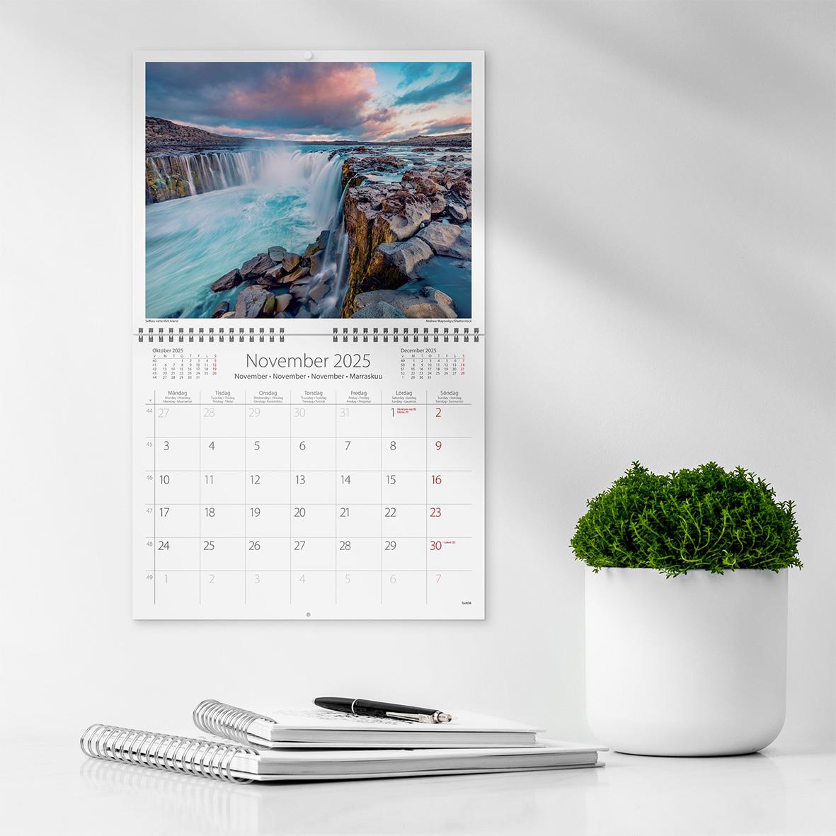 Väggkalender Burde 1727 Scandinavia 2026 16030225_3