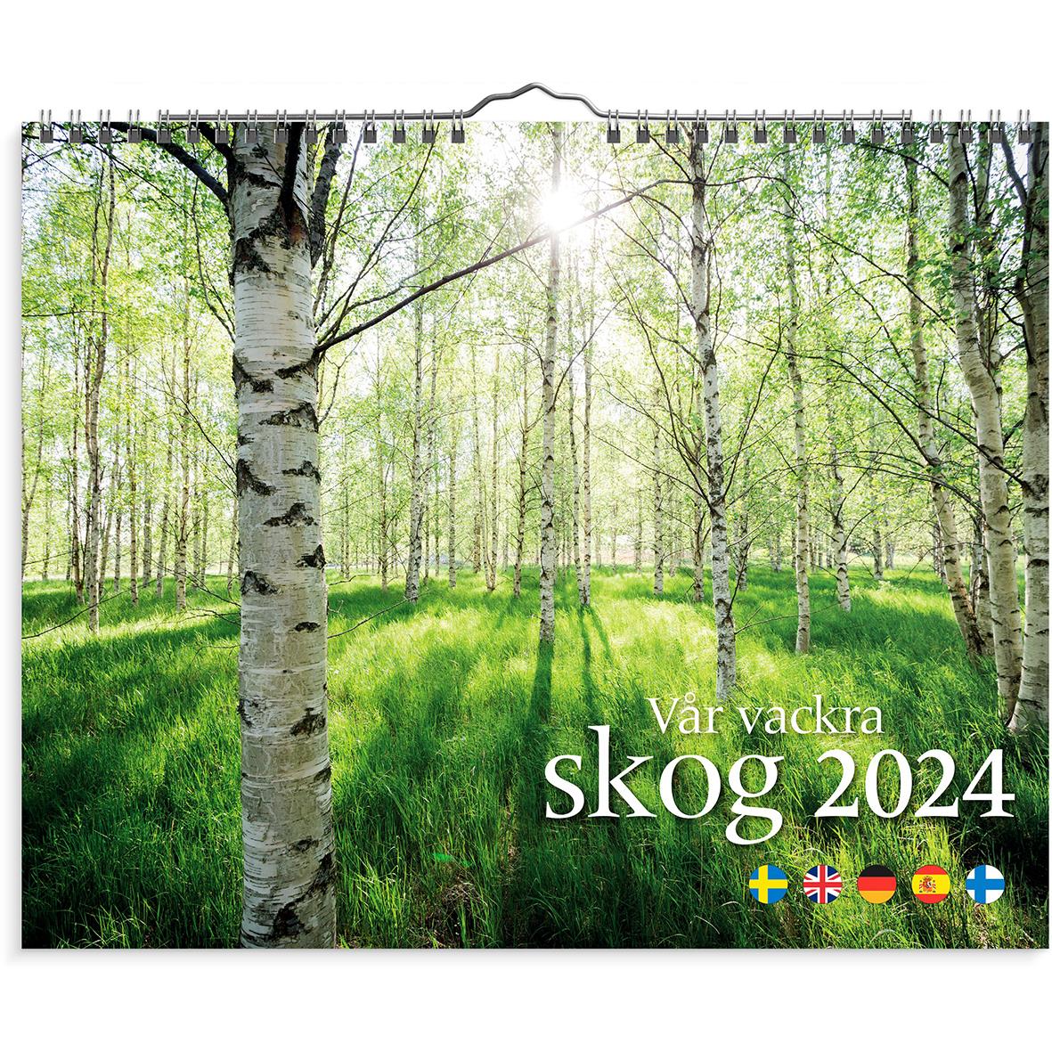 Väggkalender Burde 1735 Vår vackra skog 2024