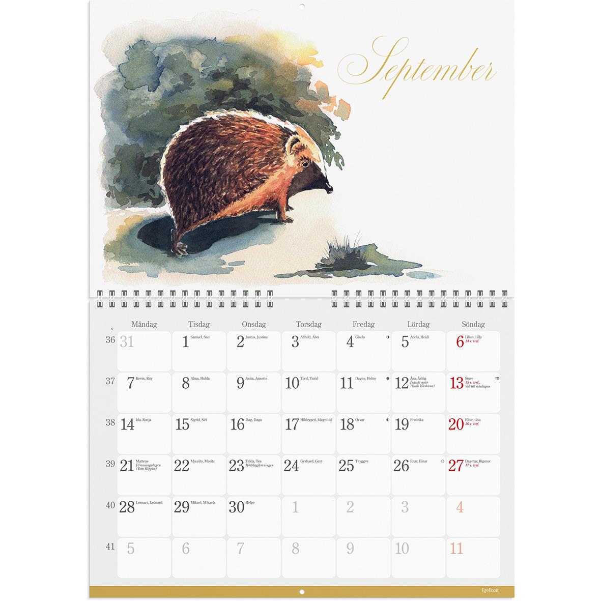 Väggkalender Burde 1728 Naturalmanacka 2026 16030236_3