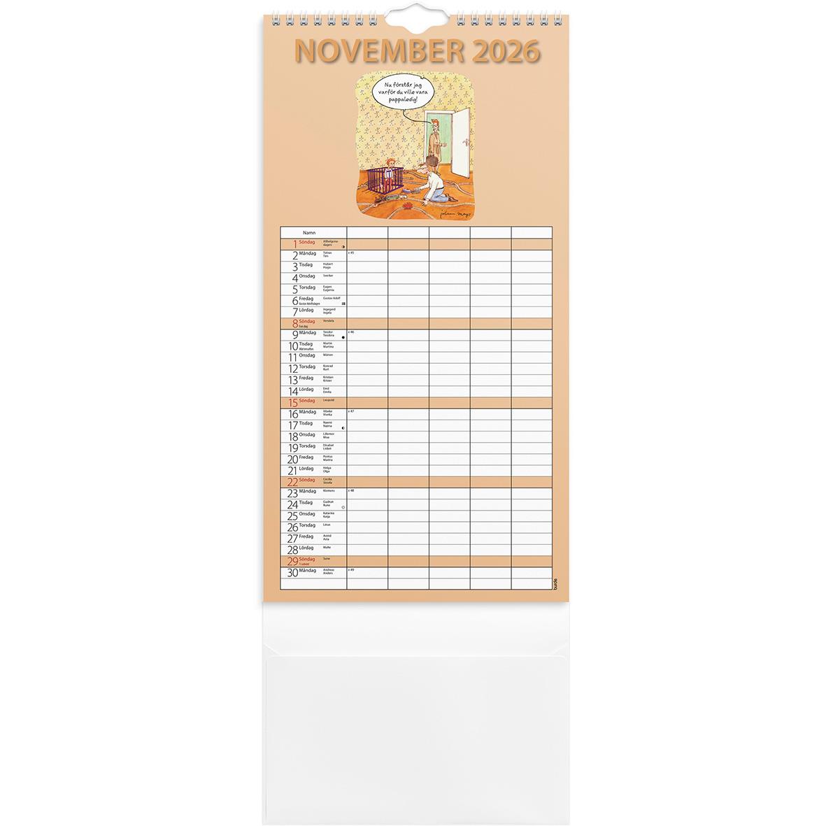 Väggkalender Burde 1758 Familjekalender Rolig 2026 16030244_3