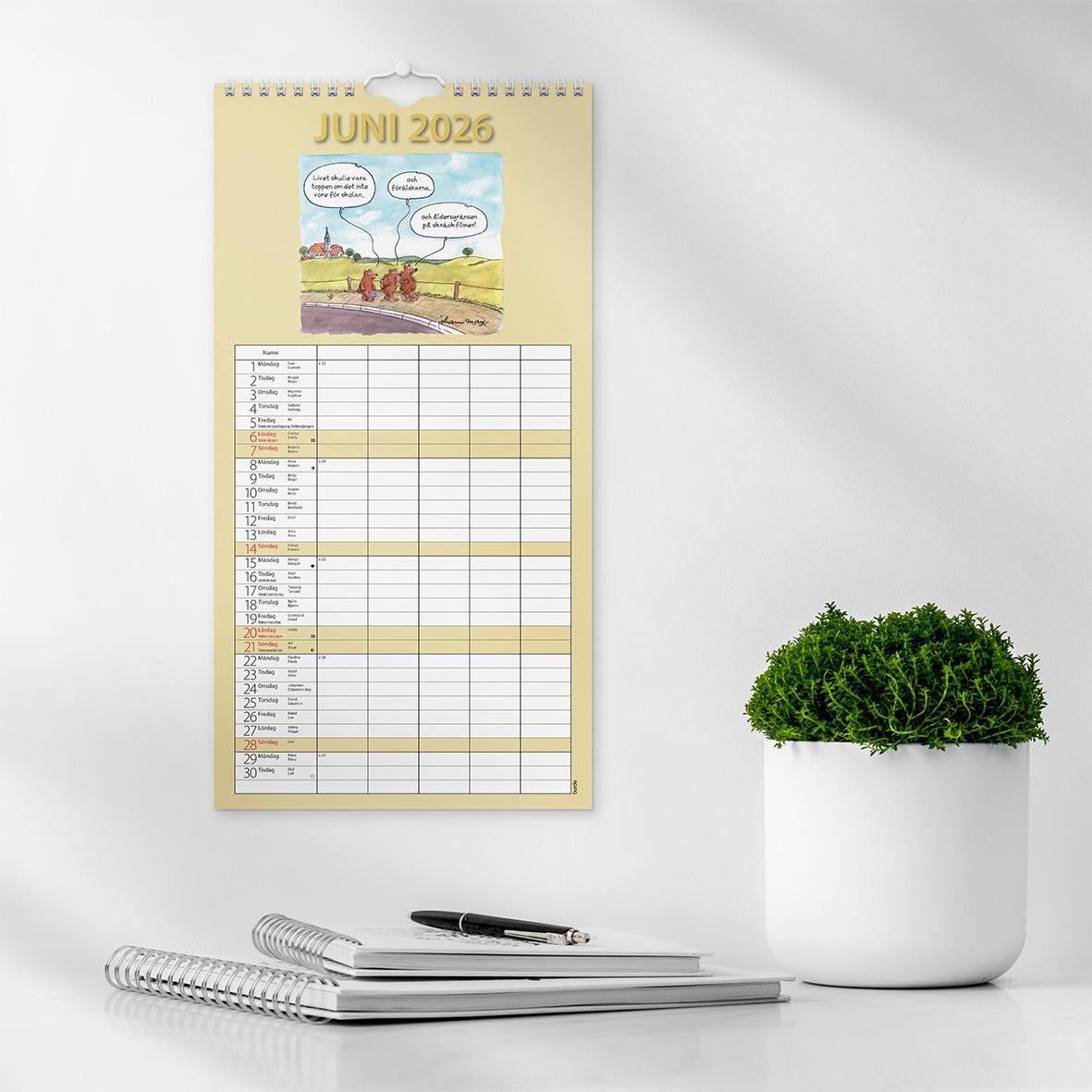 Väggkalender Burde 1758 Familjekalender Rolig 2026 16030244_6