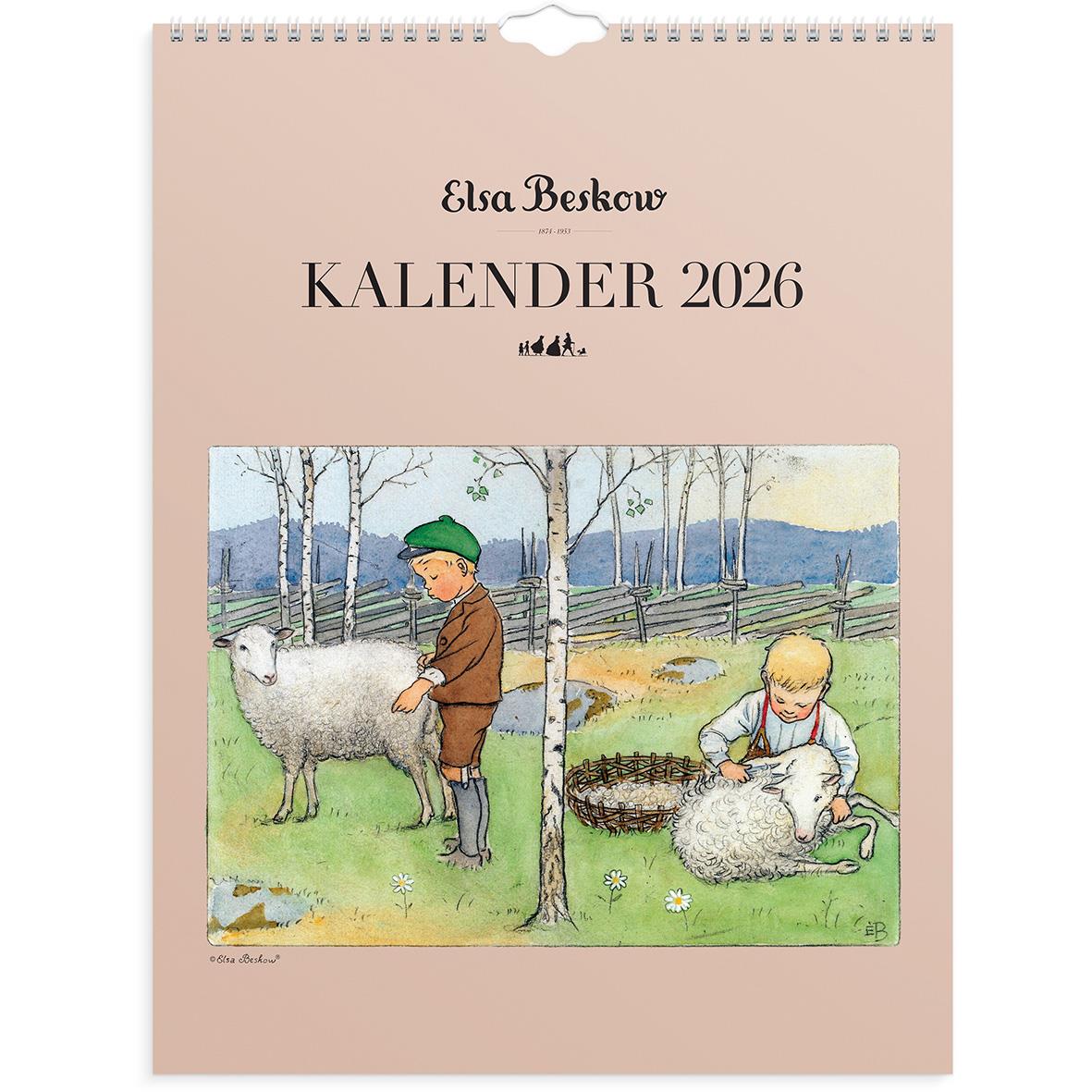 Väggkalender Burde 1748 Elsa Beskow 2026