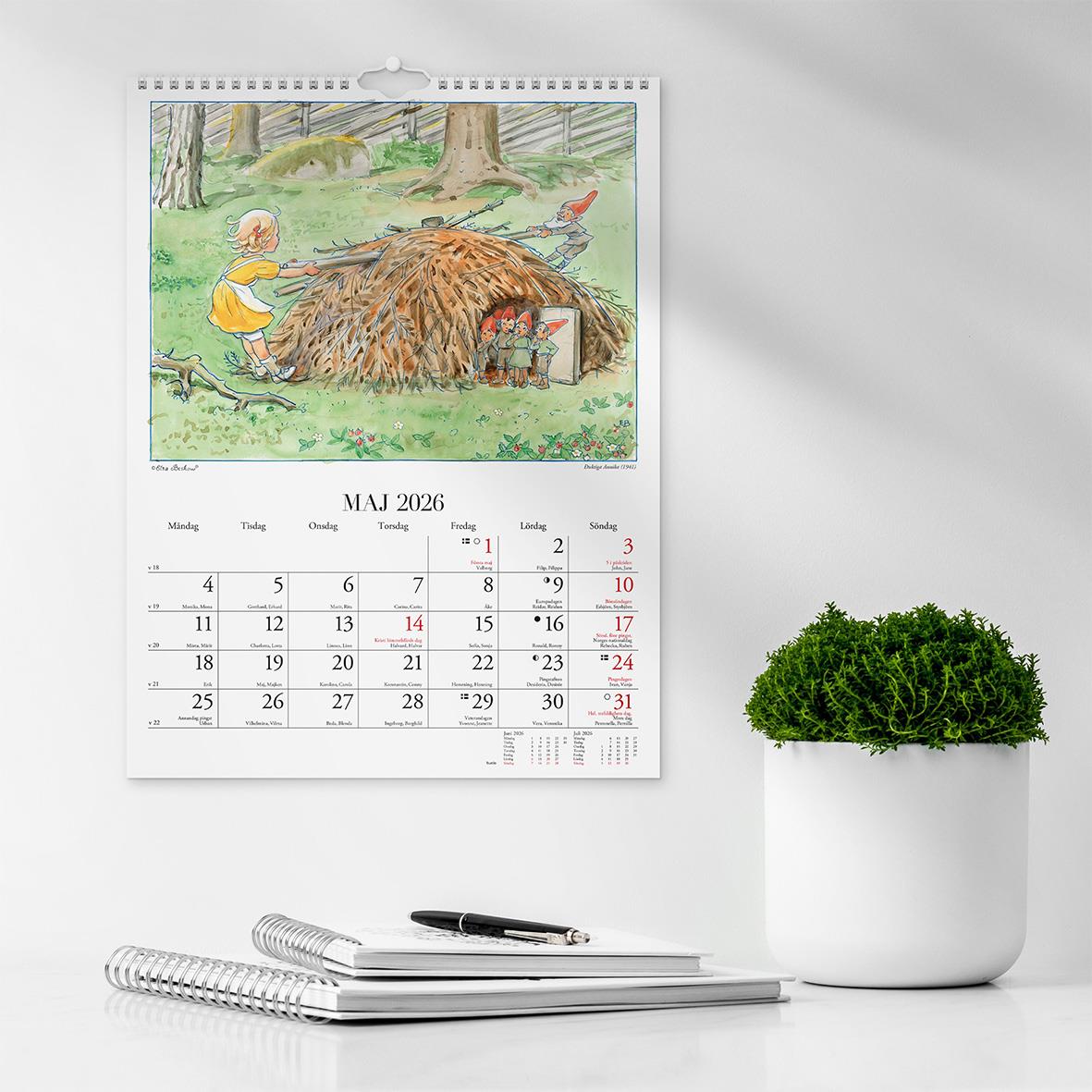 Väggkalender Burde 1748 Elsa Beskow 2026 16030265_5
