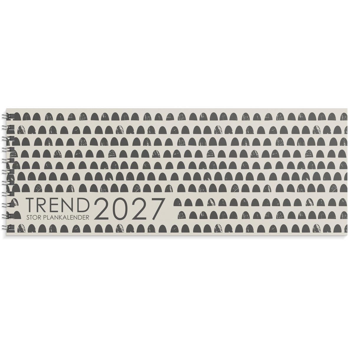 Almanacka Burde 1359 Stor Plankalender Trend 2026 med svartvita mönster