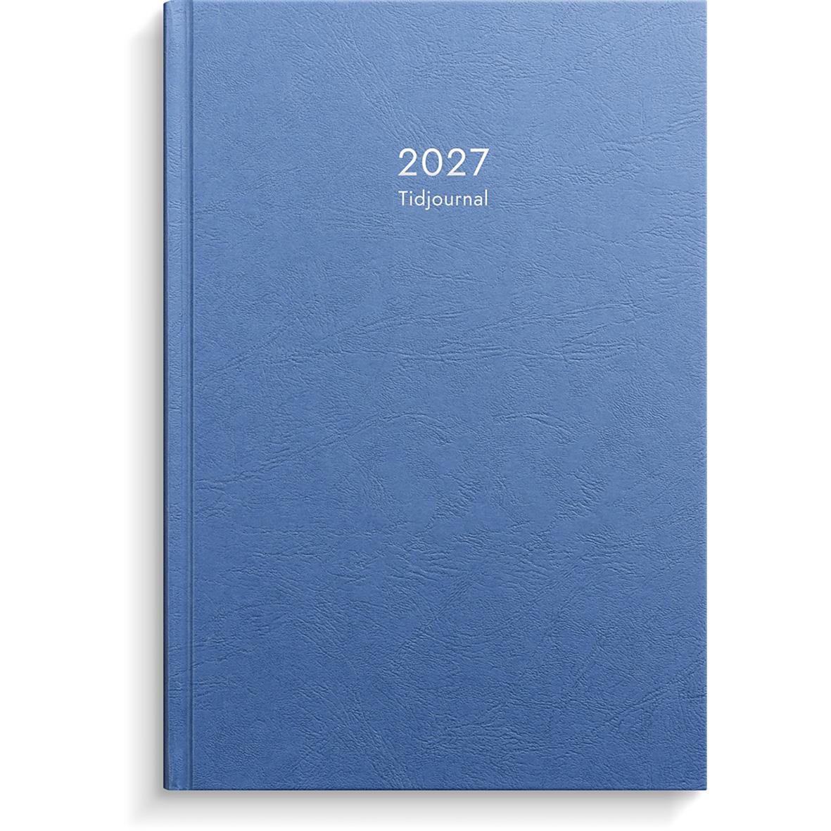 Blå Almanacka Burde 1000 Tidjournal med kartongomslag för 2027
