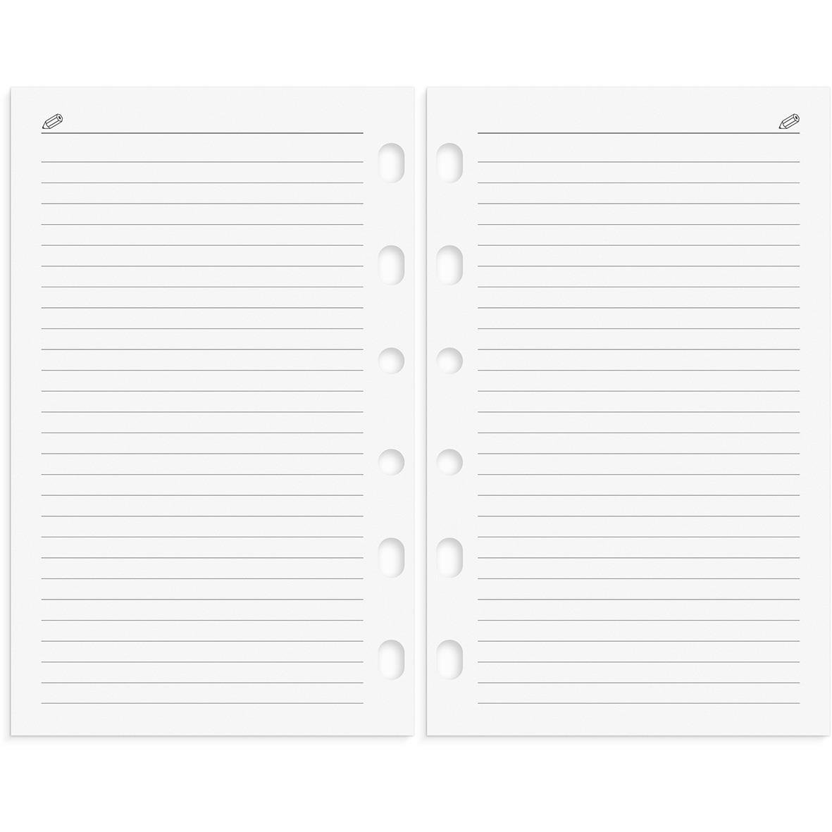 Svart systemkalender Burde 4278 Compact Skinn för 2026 med linjerade sidor