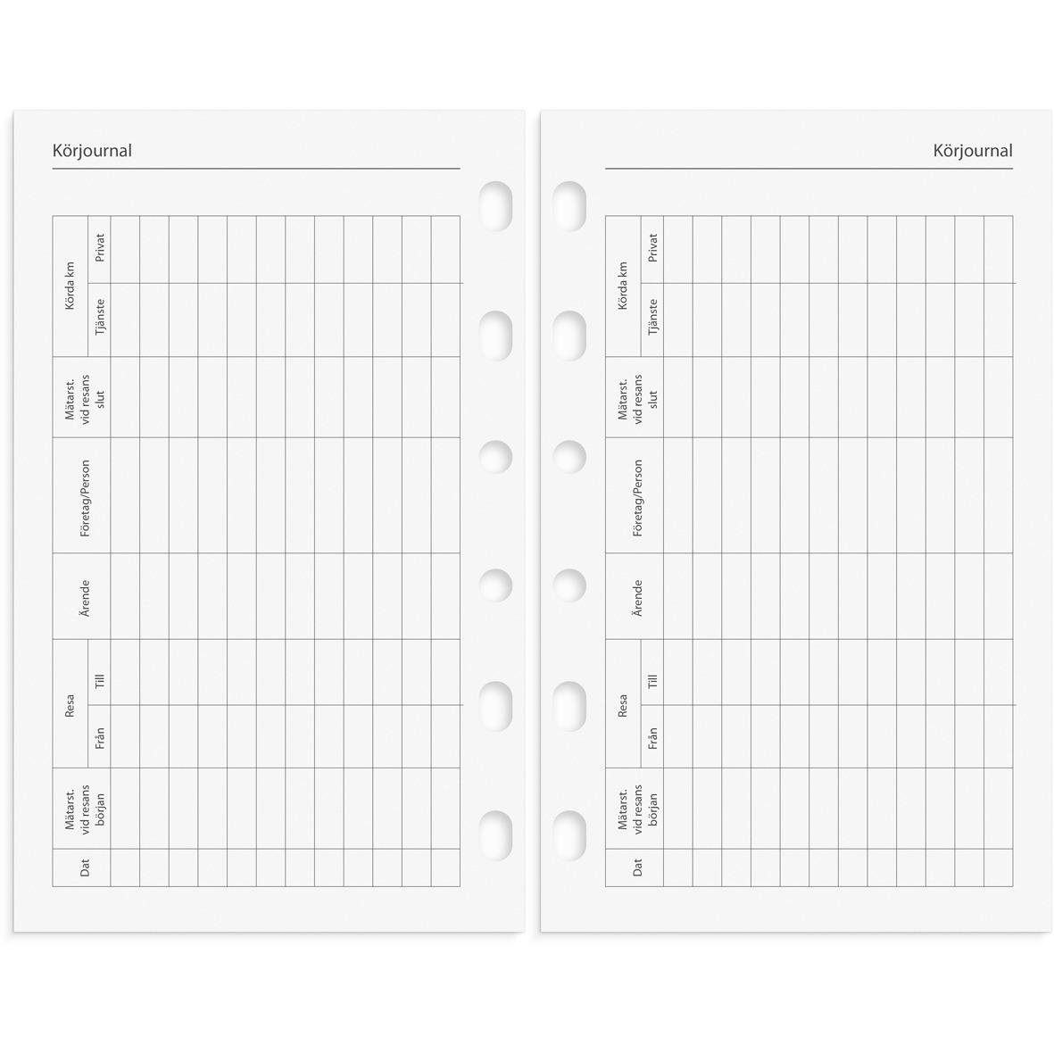 Svart systemkalender Burde 4278 Compact Skinn för 2026 med linjerade sidor