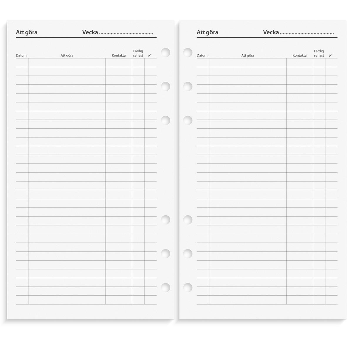 Systemkalender med veckoplanering för 2026, brun skinnomslag, Burde 4679 Regent Skinn