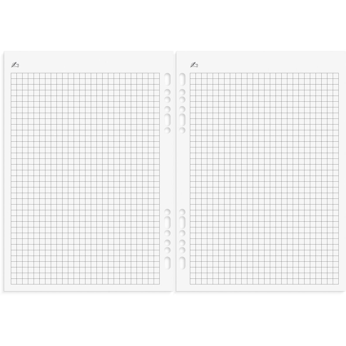 Svart skinnsystemkalender med ringbind och flera fack för dokument och anteckningar