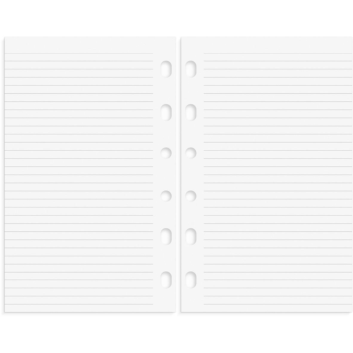 Anteckningsblad med linjer för Burde 4233 till Compact 42/Jupiter 43, vitt, perforerat