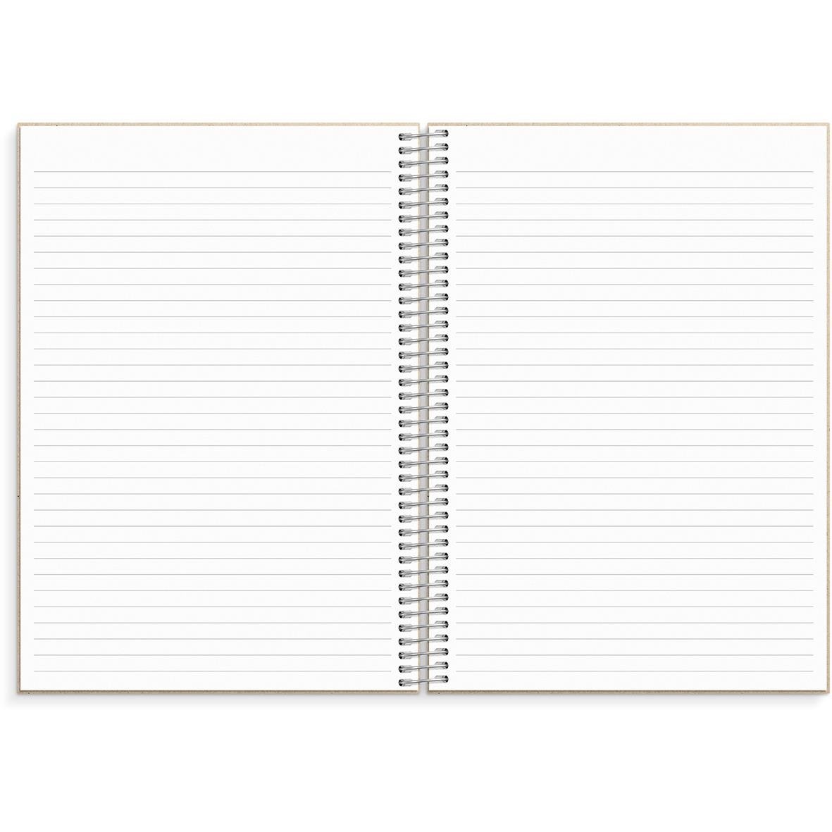 Horisontell lärarkalender med linjerad sida för anteckningar, A5 storlek, 25-26