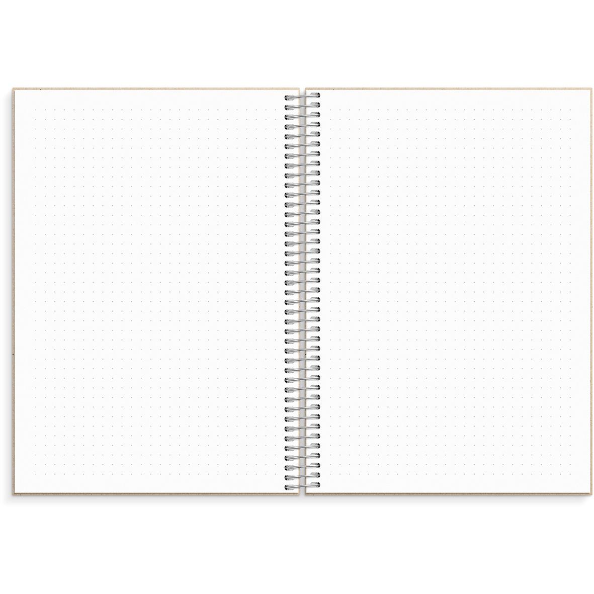 Öppet spiralblock med linjerade sidor för anteckningar