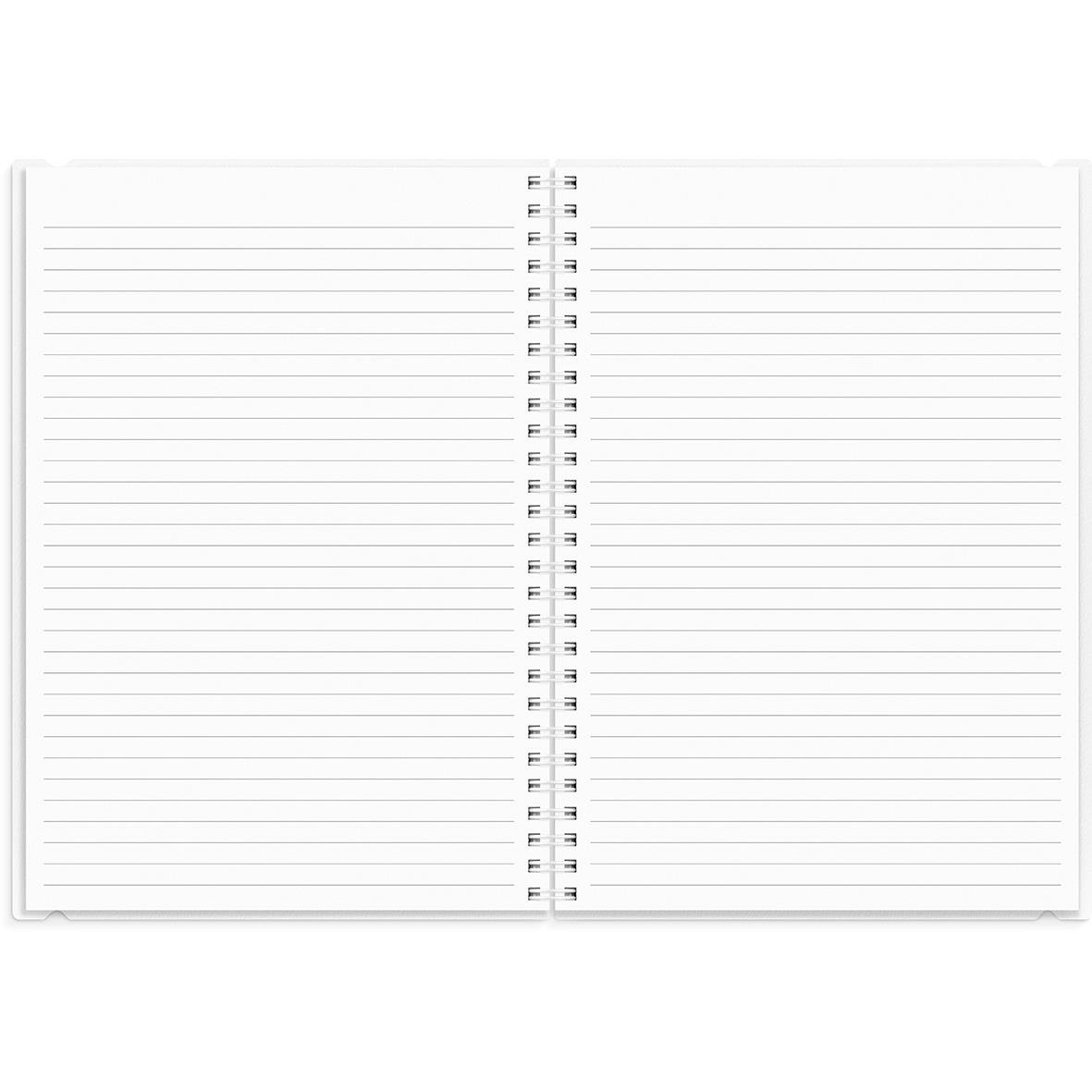 Öppnad almanacka med anteckningssidor för studieplanering och anteckningar i A5-format