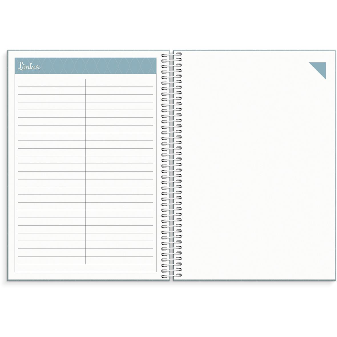 Planeringskalender för lärare 25-26 A5 med tomma sidor för anteckningar och schemaläggning