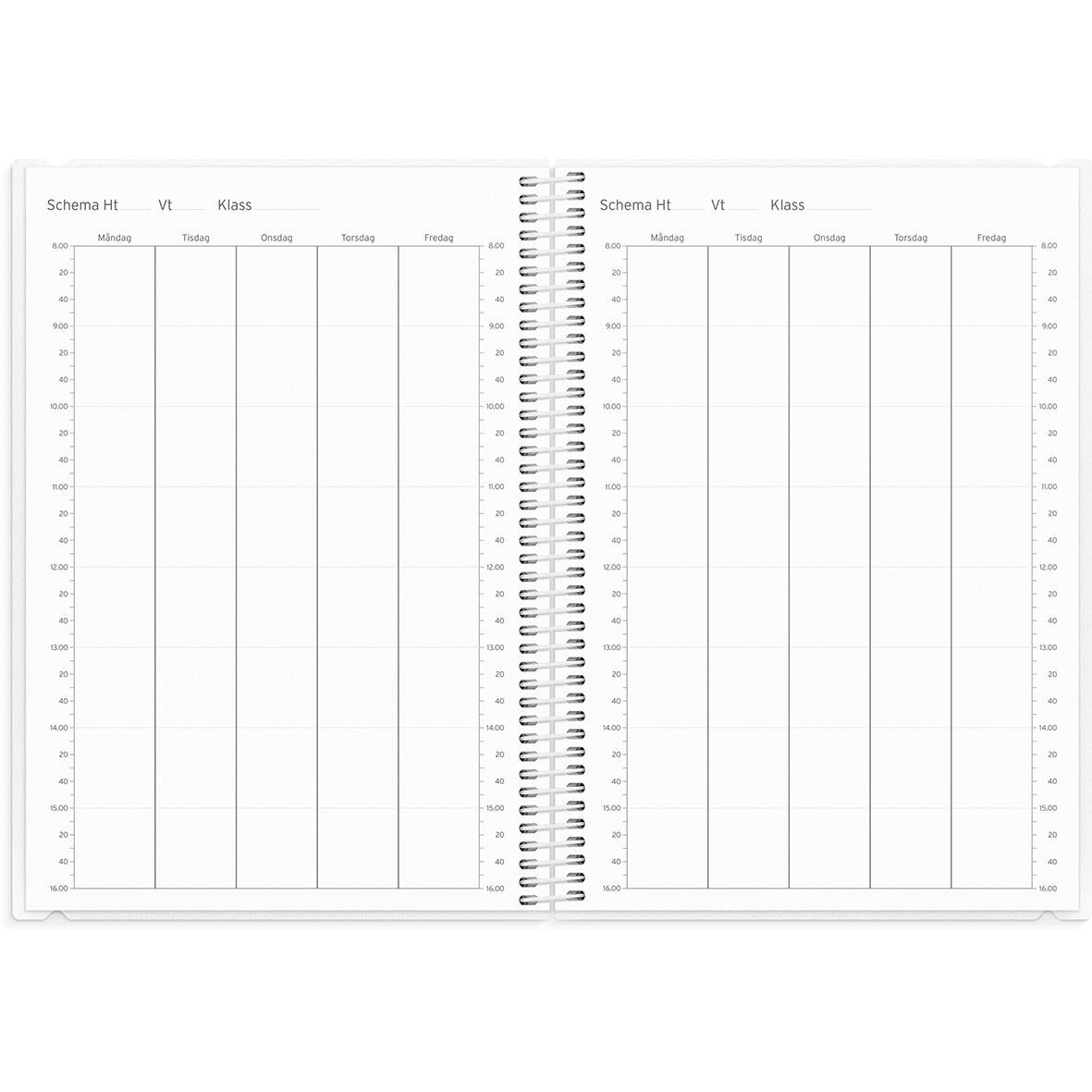 Lärarkalender för juni med planering och anteckningar, spiralbundet, för år 1264