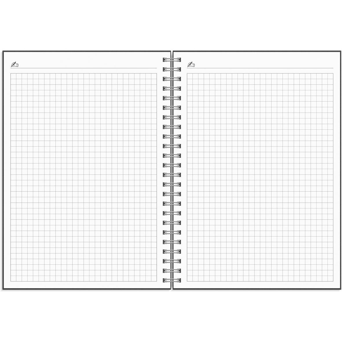 Svart almanacka Burde 8050 Study Stone 25-26 A5 med linjerade sidor för anteckningar