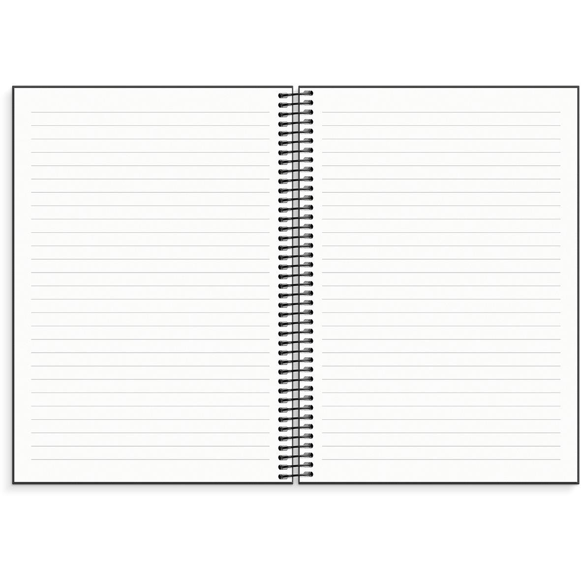 Svart A5 almanacka med organiserare och anteckningar för april 2026, veckor 15-16