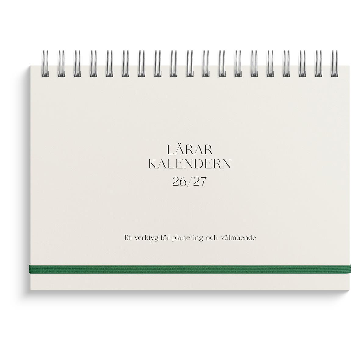 Almanacka Burde Stora Lärarkalendern Reflektion 26-27 B5 med spiralrygg och enkel design