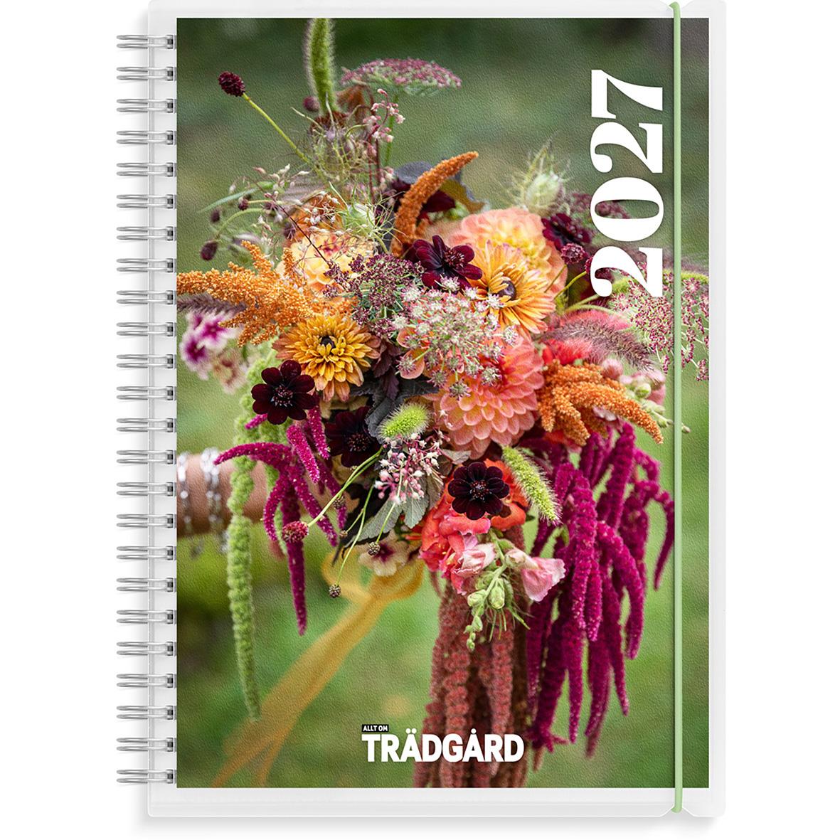 Allt om trädgård 2026 Almanacka Burde 1223 A5 med blommor på omslaget