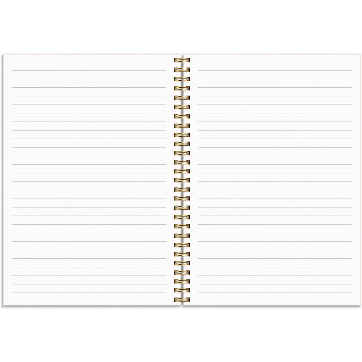 Rosa A5 livsplanerare för 2024 med tomma linjerade sidor för anteckningar