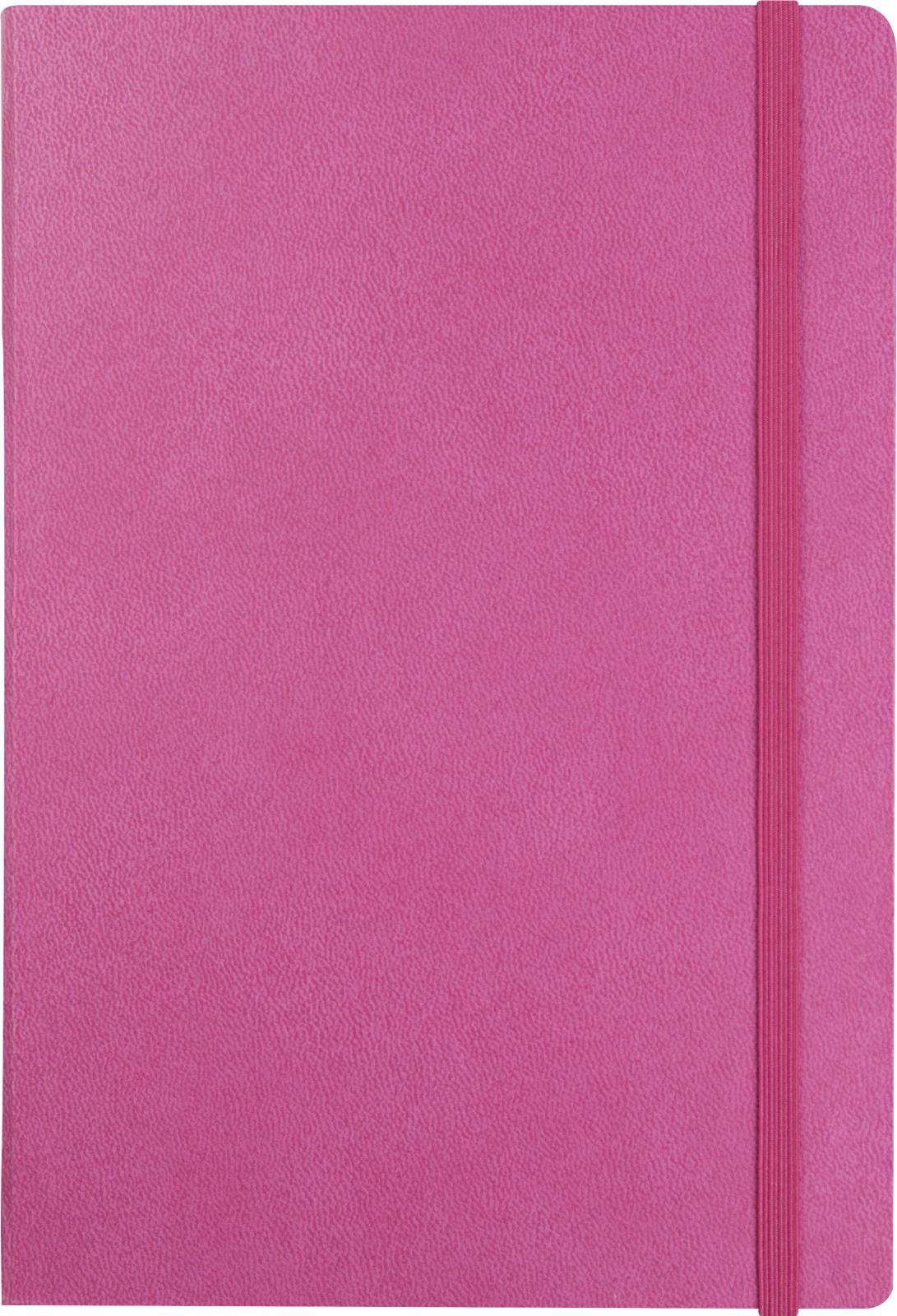 Rosa anteckningsbok med elastisk band och dot notes design