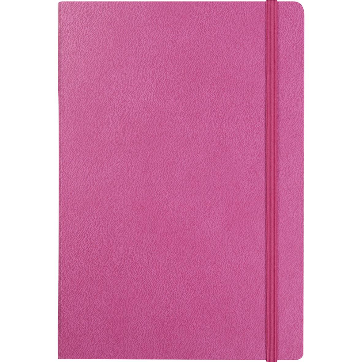 Rosa anteckningsbok med elastisk band och dot notes design