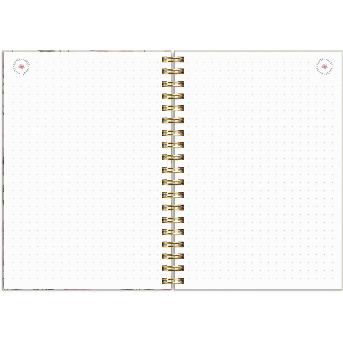 Öppen almanacka Burde 1065 Life Planner Essentials 2026 i A6 storlek med tomma sidor för planering