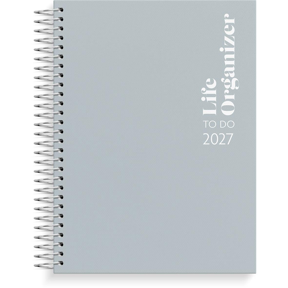 Årsplanerare för 2026 med spiralbindning och titel Life Organizer To Do 2026