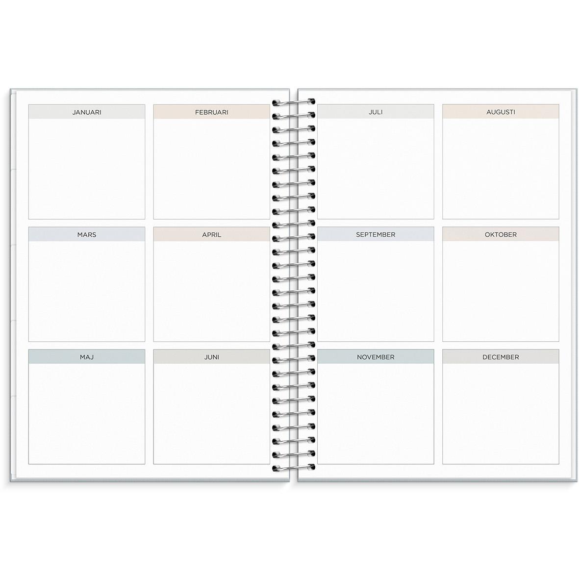 Almanacka Burde 1297 Life Organizer To Do 2026 med olika ikoner och motiv för planering