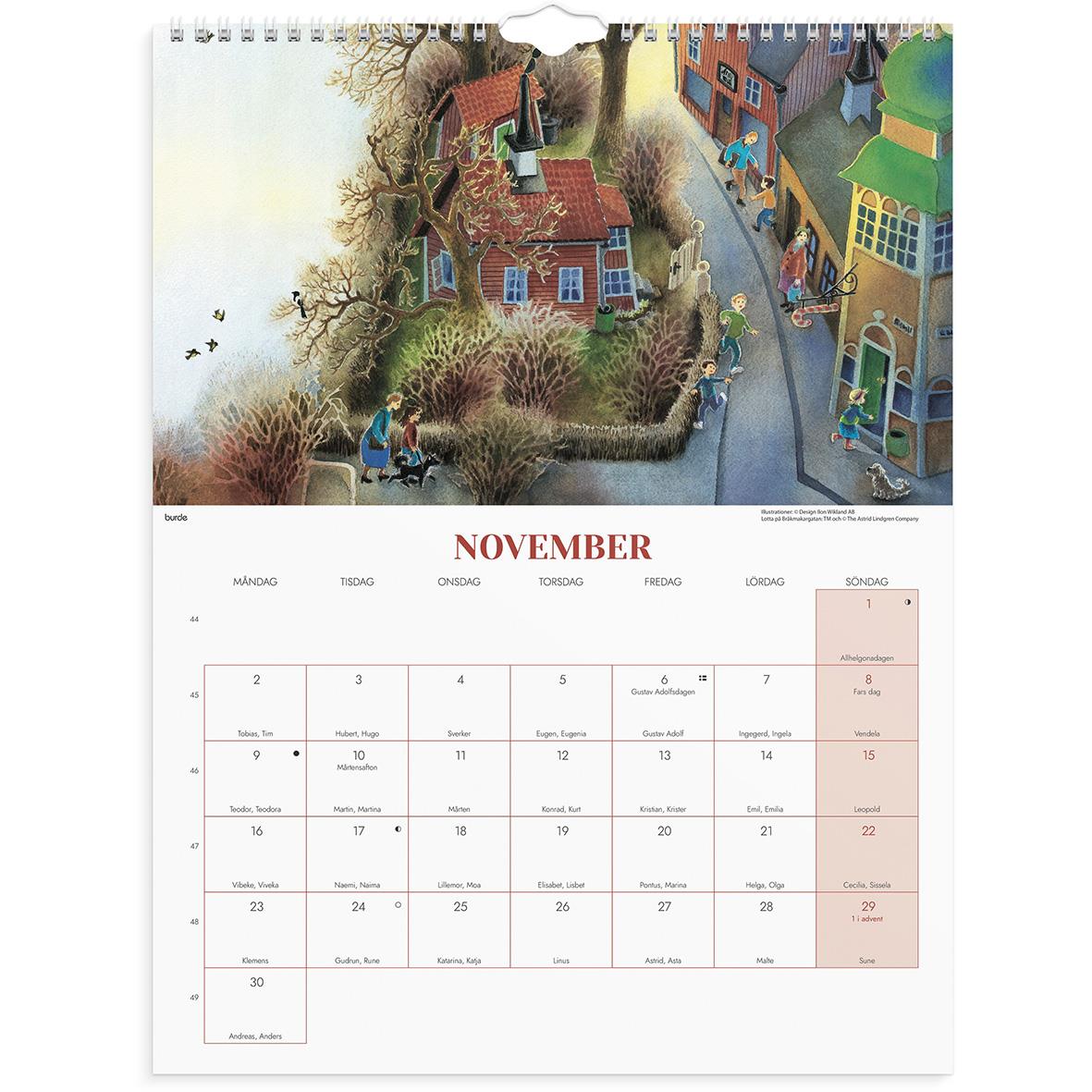 Väggkalender Burde 1782 Ilon Wikland 2026 16141496_3