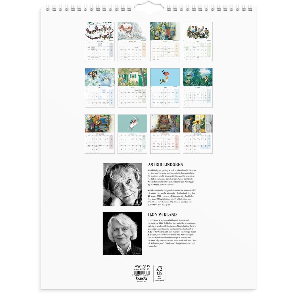 Väggkalender Burde 1782 Ilon Wikland 2026 16141496_4