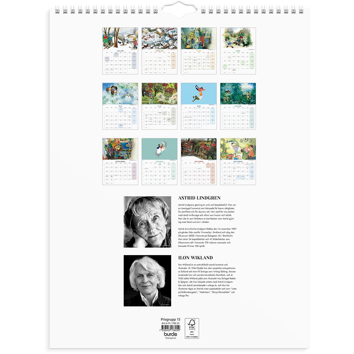 Väggkalender Burde 1782 Ilon Wikland 2026 16141496_6