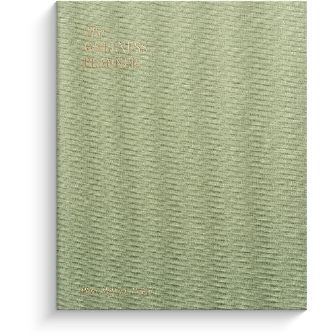 Grön anteckningsbok med titeln The Witness Planner i guldtext