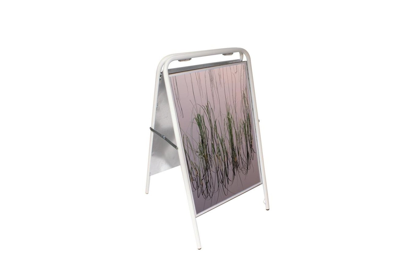 Gatuställ skylt i vitt med måtten 50x70cm