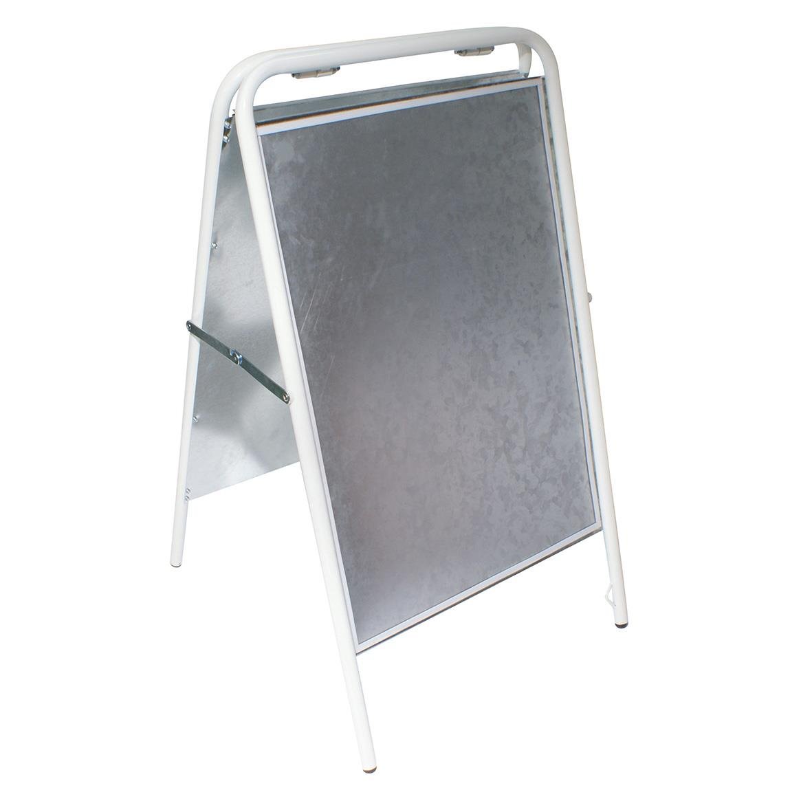 Gatuställ skylt vit 50x70cm med ram och skrivyta