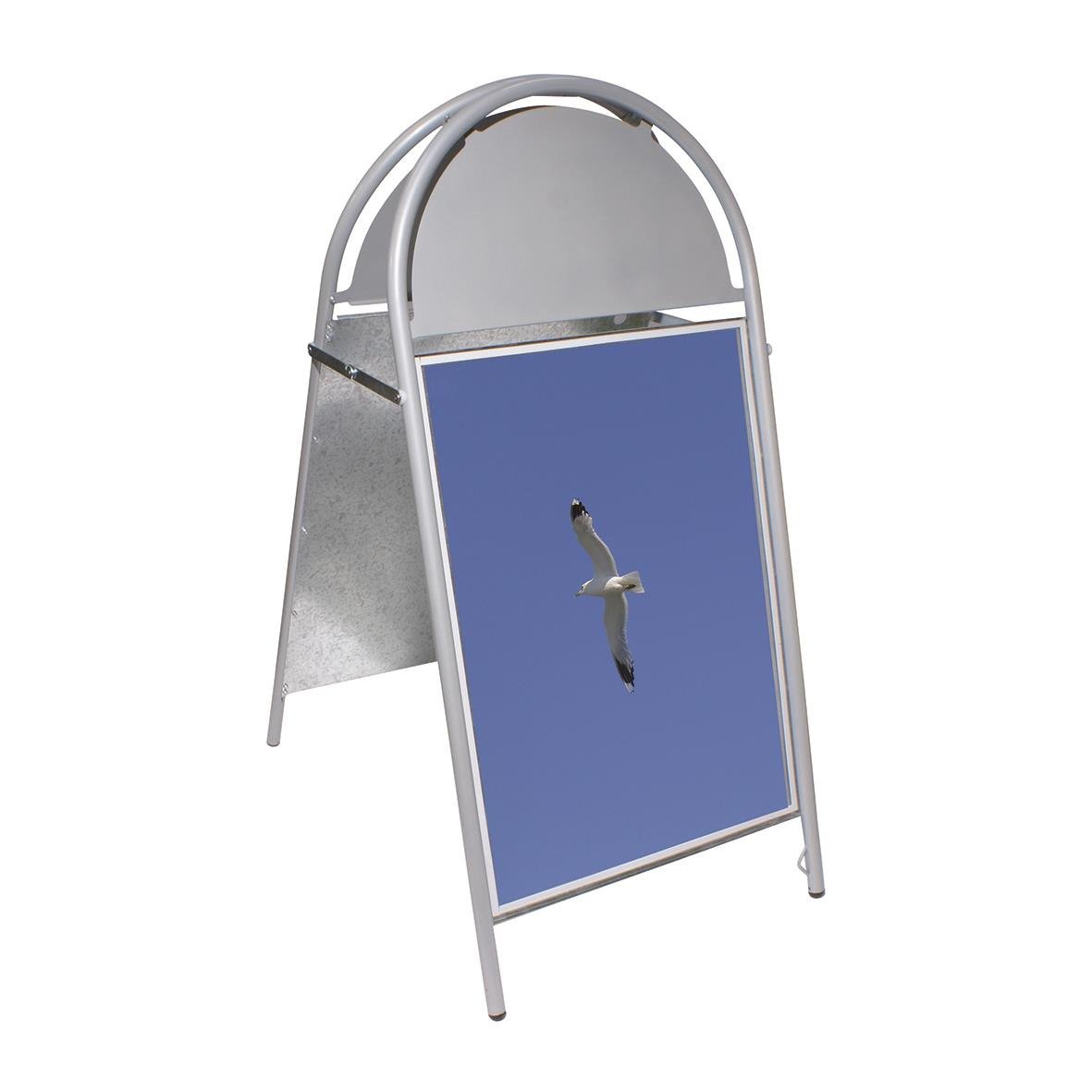 Gatuställ Gotic Vit 50x70cm med bild av en fågel i blå bakgrund