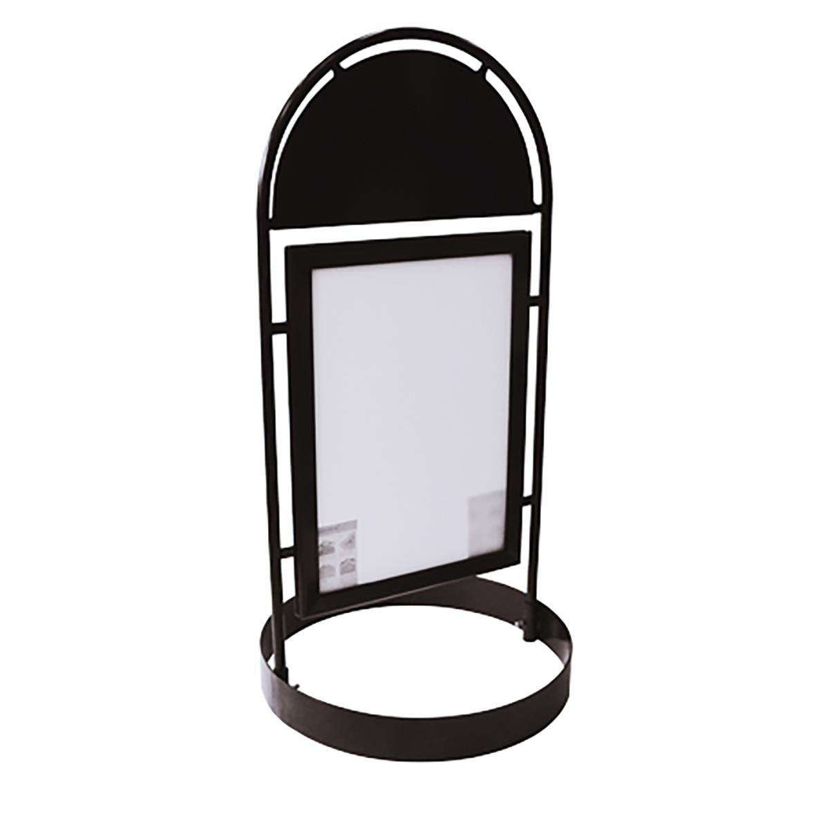 Gatuställning Gotic City svart 50x70cm med rundad topp och tom skylt