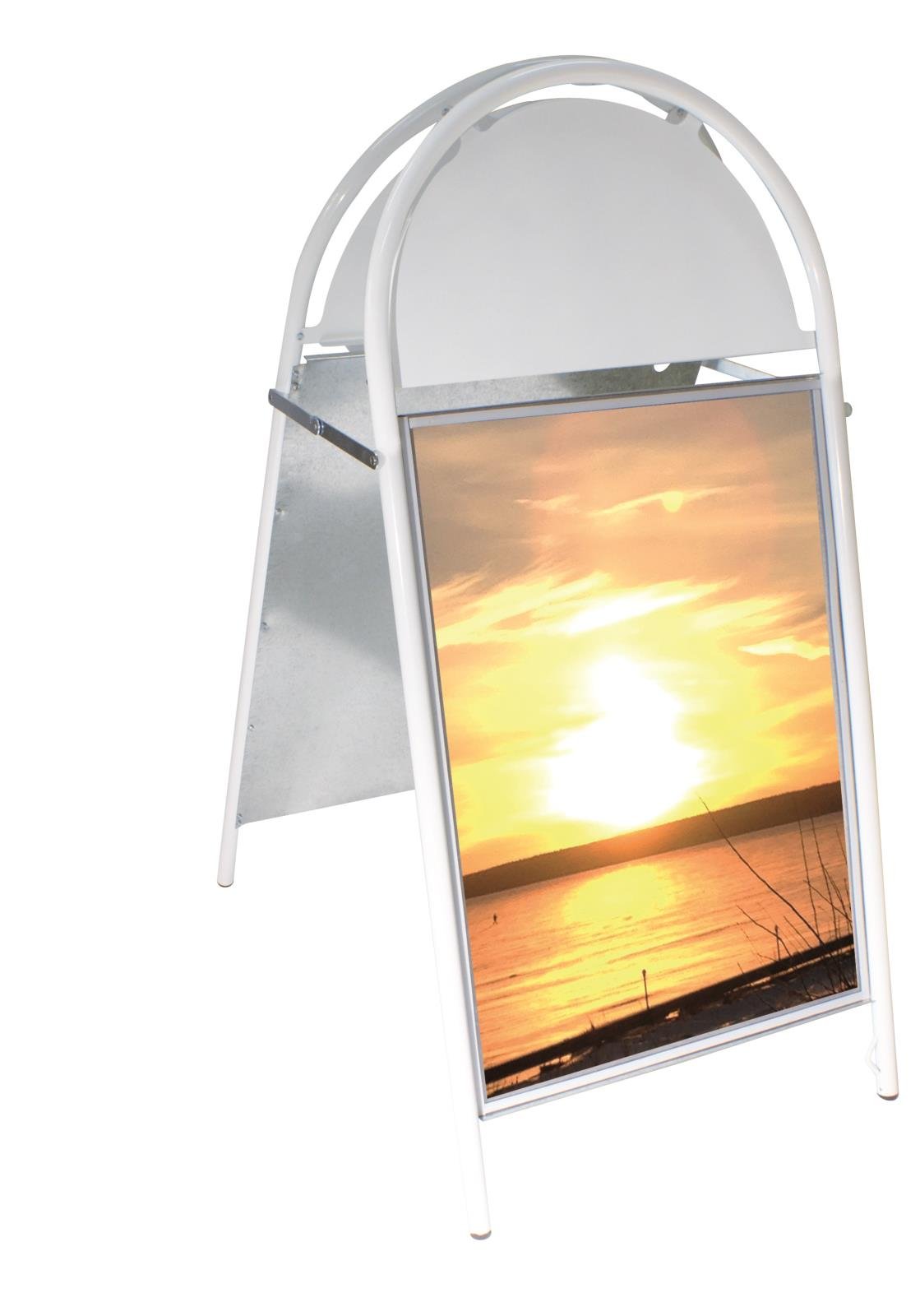 Gatuställ Gotic Silver 50x70cm med bild av solnedgång över vatten